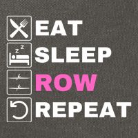 Eat Sleep Row Repeat, Erg Rowing Crew, Rowing Oar, Row Crew Cotton Canvas Backpack