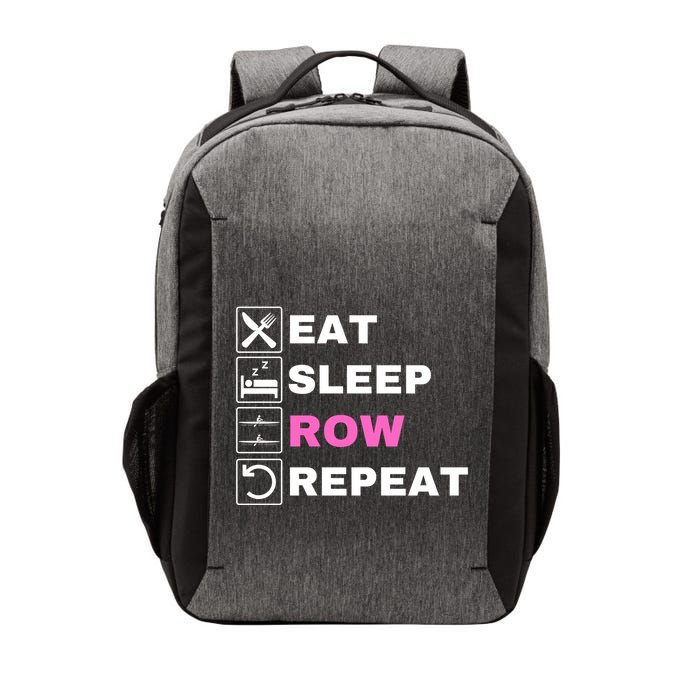 Eat Sleep Row Repeat, Erg Rowing Crew, Rowing Oar, Row Crew Vector Backpack