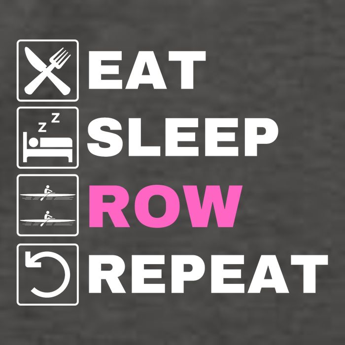 Eat Sleep Row Repeat, Erg Rowing Crew, Rowing Oar, Row Crew Vector Backpack