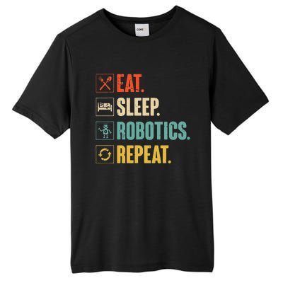 Eat Sleep Robotics Repeat Vintage Engineer Gift Tall Fusion ChromaSoft Performance T-Shirt