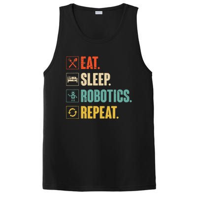 Eat Sleep Robotics Repeat Vintage Engineer Gift PosiCharge Competitor Tank