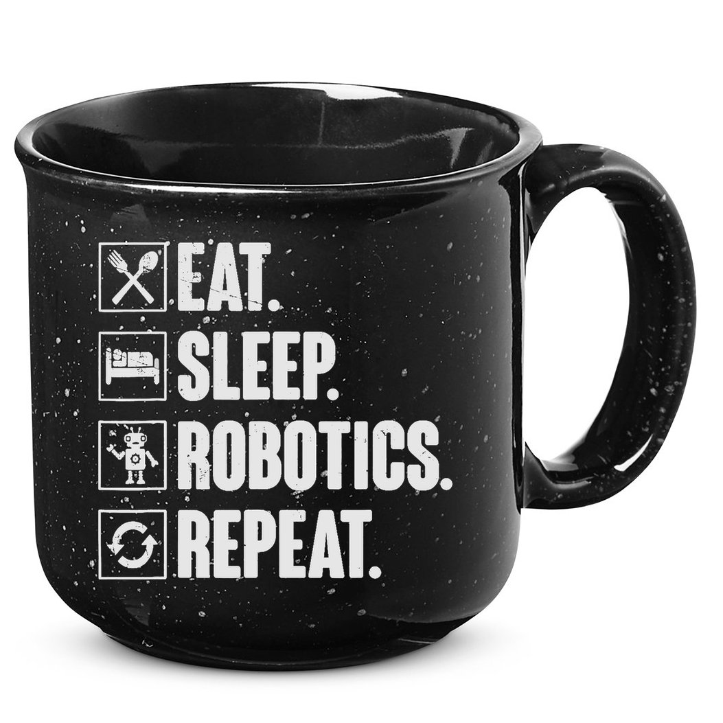 Eat Sleep Robotics Repeat Vintage Engineer Gift 15oz Campfire Ceramic Mug