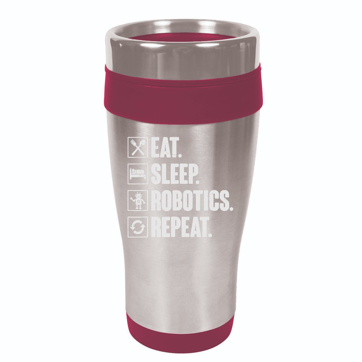 Eat Sleep Robotics Repeat Vintage Engineer Gift 16oz Travel Tumbler