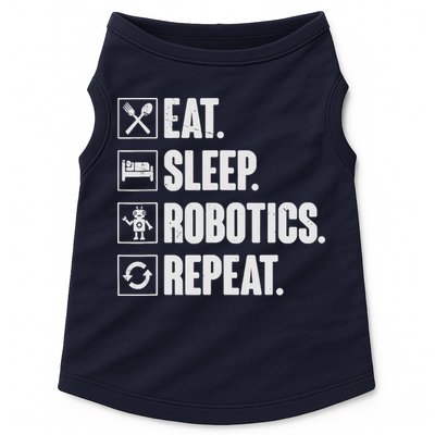Eat Sleep Robotics Repeat Vintage Engineer Gift Doggie Tank