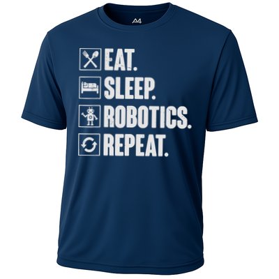 Eat Sleep Robotics Repeat Vintage Engineer Gift Performance Shirt