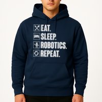 Eat Sleep Robotics Repeat Vintage Engineer Gift Hoodie