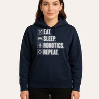 Eat Sleep Robotics Repeat Vintage Engineer Gift Hoodie