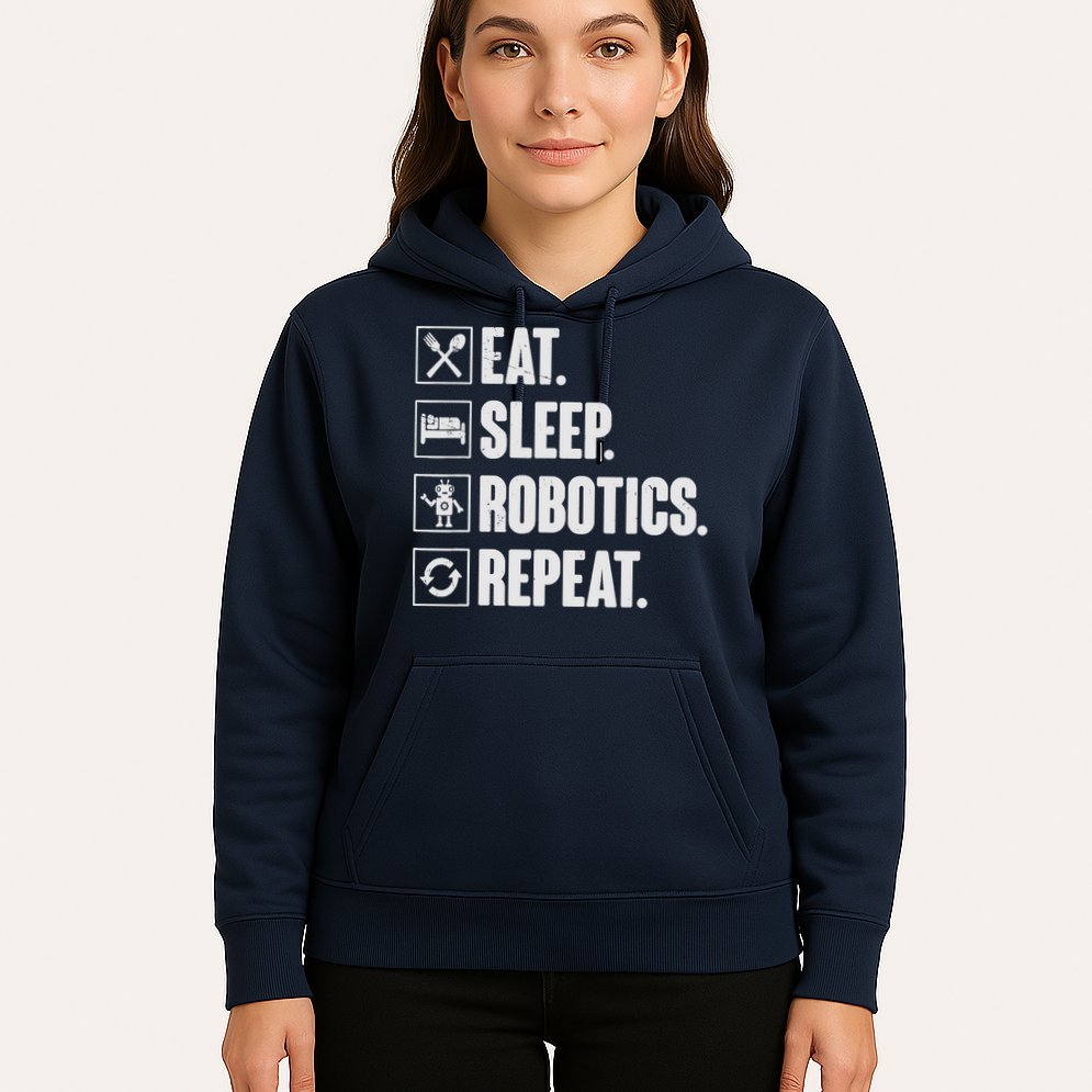 Eat Sleep Robotics Repeat Vintage Engineer Gift Hoodie