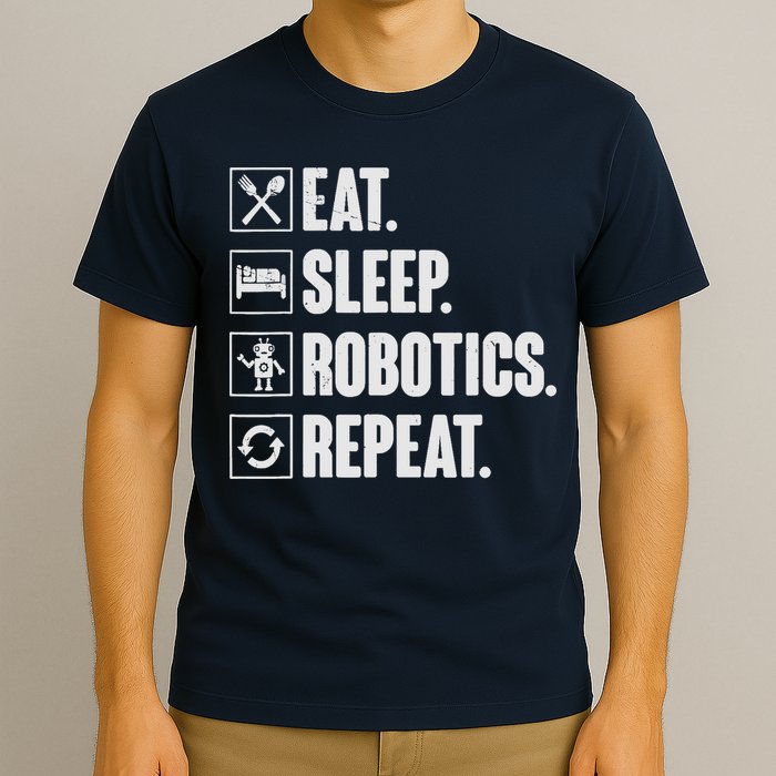 Eat Sleep Robotics Repeat Vintage Engineer Gift T-Shirt