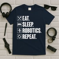 Eat Sleep Robotics Repeat Vintage Engineer Gift T-Shirt