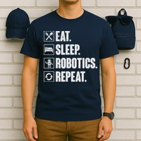 Eat Sleep Robotics Repeat Vintage Engineer Gift T-Shirt