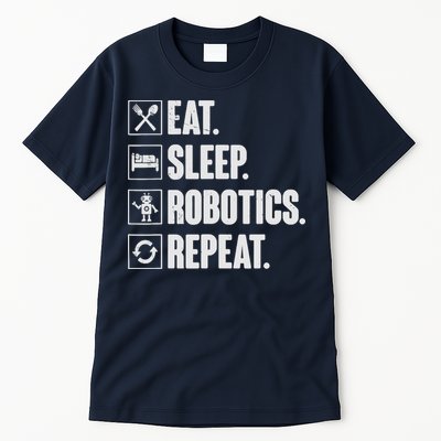 Eat Sleep Robotics Repeat Vintage Engineer Gift Tall T-Shirt