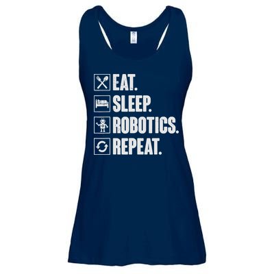 Eat Sleep Robotics Repeat Vintage Engineer Gift Ladies Essential Flowy Tank