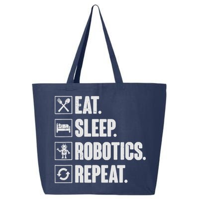 Eat Sleep Robotics Repeat Vintage Engineer Gift 25L Jumbo Tote