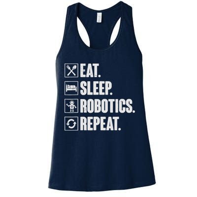 Eat Sleep Robotics Repeat Vintage Engineer Gift Womens Tank Top