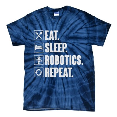 Eat Sleep Robotics Repeat Vintage Engineer Gift Tie-Dye T-Shirt