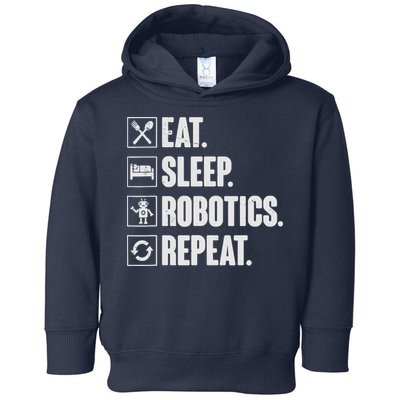 Eat Sleep Robotics Repeat Vintage Engineer Gift Toddler Hoodie