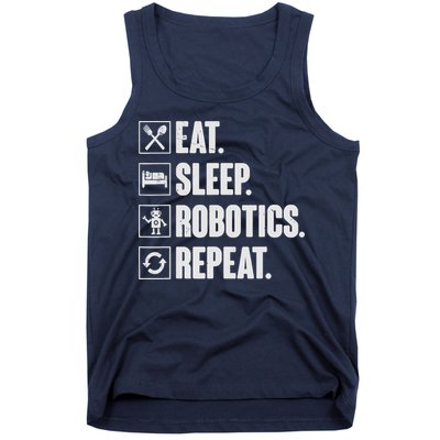 Eat Sleep Robotics Repeat Vintage Engineer Gift Tank Top