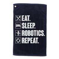 Eat Sleep Robotics Repeat Vintage Engineer Gift Golf Towel