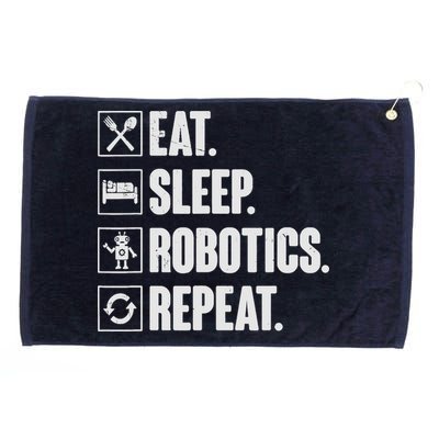 Eat Sleep Robotics Repeat Vintage Engineer Gift Grommeted Golf Towel