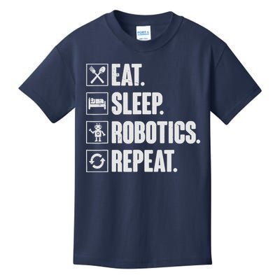 Eat Sleep Robotics Repeat Vintage Engineer Gift Kids T-Shirt
