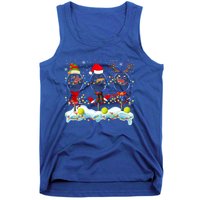 Elf Santa Reindeer Tennis Xmas Lights Tennis Player Gift Tank Top