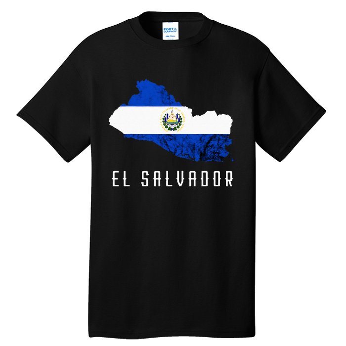 El Salvador Republica De El Salvador Map Salvadorean Tall T-Shirt