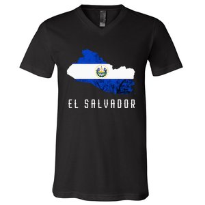 El Salvador Republica De El Salvador Map Salvadorean V-Neck T-Shirt