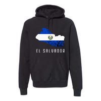 El Salvador Republica De El Salvador Map Salvadorean Premium Hoodie