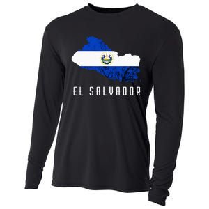 El Salvador Republica De El Salvador Map Salvadorean Cooling Performance Long Sleeve Crew