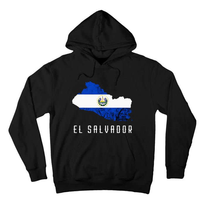 El Salvador Republica De El Salvador Map Salvadorean Tall Hoodie