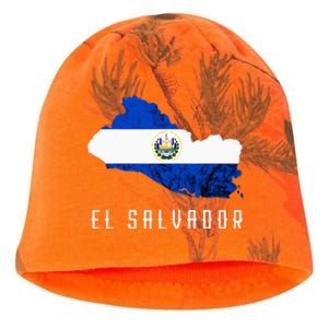 El Salvador Republica De El Salvador Map Salvadorean Kati - Camo Knit Beanie