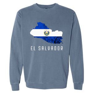 El Salvador Republica De El Salvador Map Salvadorean Garment-Dyed Sweatshirt