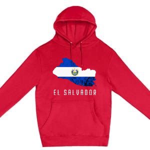 El Salvador Republica De El Salvador Map Salvadorean Premium Pullover Hoodie