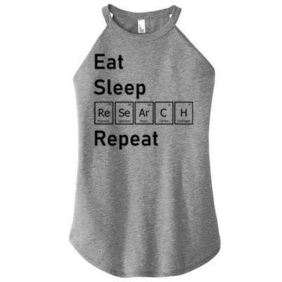 Eat Sleep Research Repeat Funny Science Chemistry Nerd Gift Women's Perfect Tri Rocker Tank