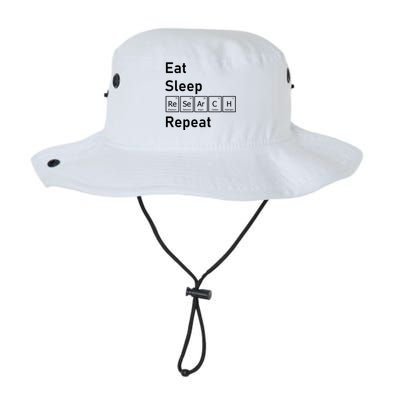 Eat Sleep Research Repeat Funny Science Chemistry Nerd Gift Legacy Cool Fit Booney Bucket Hat