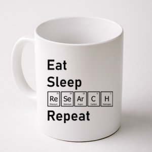 Eat Sleep Research Repeat Funny Science Chemistry Nerd Gift Coffee Mug