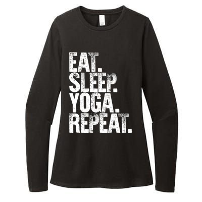 Eat Sleep Repeat Gift Eat Sleep Yoga Repeat Gift Womens CVC Long Sleeve Shirt