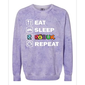 Eat Sleep Robux Repeat Noob And Professional Gamer Colorblast Crewneck Sweatshirt