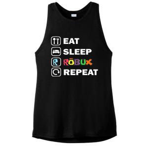 Eat Sleep Robux Repeat Noob And Professional Gamer Ladies PosiCharge Tri-Blend Wicking Tank