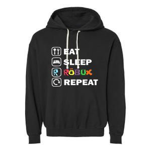 Eat Sleep Robux Repeat Noob And Professional Gamer Garment-Dyed Fleece Hoodie