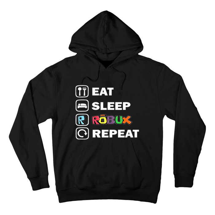 Eat Sleep Robux Repeat Noob And Professional Gamer Hoodie