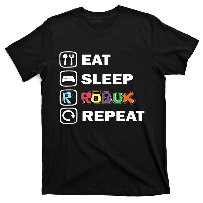 Eat Sleep Robux Repeat Noob And Professional Gamer T-Shirt