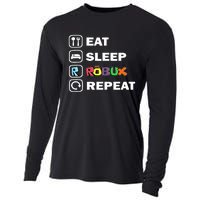 Eat Sleep Robux Repeat Noob And Professional Gamer Cooling Performance Long Sleeve Crew