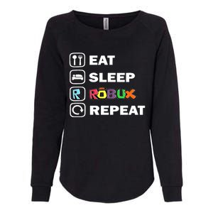 Eat Sleep Robux Repeat Noob And Professional Gamer Womens California Wash Sweatshirt