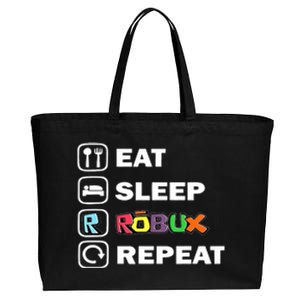 Eat Sleep Robux Repeat Noob And Professional Gamer Cotton Canvas Jumbo Tote