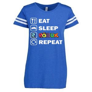 Eat Sleep Robux Repeat Noob And Professional Gamer Enza Ladies Jersey Football T-Shirt