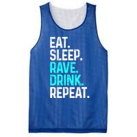 Eat Sleep Rave Repeat Funny Raving Gift Mesh Reversible Basketball Jersey Tank