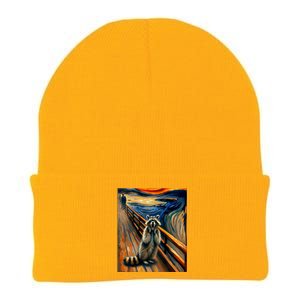 Expressionist Scream Raccoon Lovers | Artistic Raccoon Knit Cap Winter Beanie