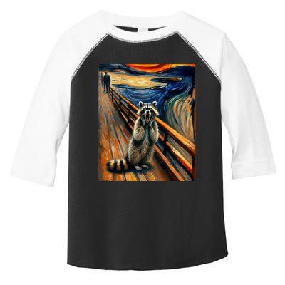 Expressionist Scream Raccoon Lovers | Artistic Raccoon Toddler Fine Jersey T-Shirt